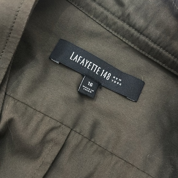 Lafayette 148 Green Shirt - Picture 6 of 7